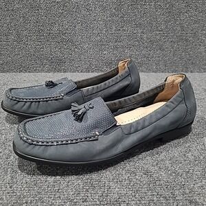 SAS Hope Blue Suede Slip-On Tassel Loafers Women's 10‎ M Comfort USA